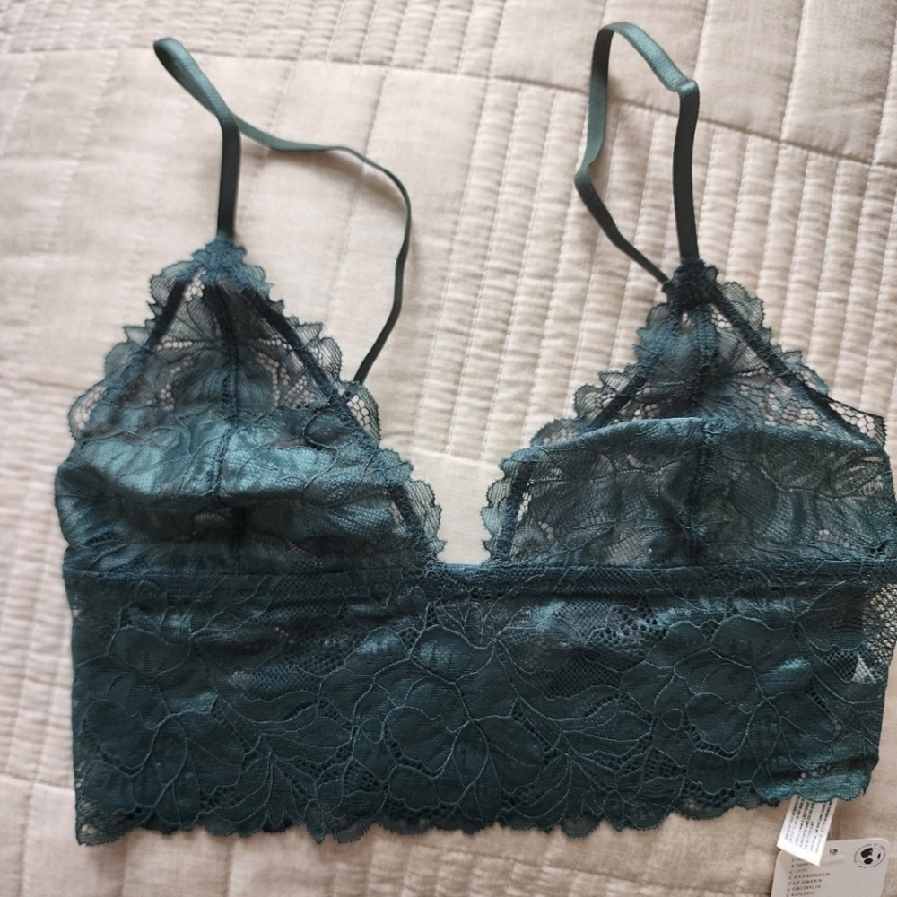Lace Bralette in Teal Free People
